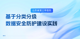 山东省某三甲医院基于分类分级的数据安全防护建设实际